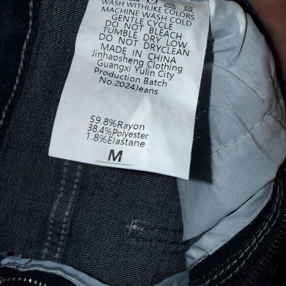 Longhorns Denim Jean Shorts with Cuffed Hem and Faded Wash - Picture 3 of 3